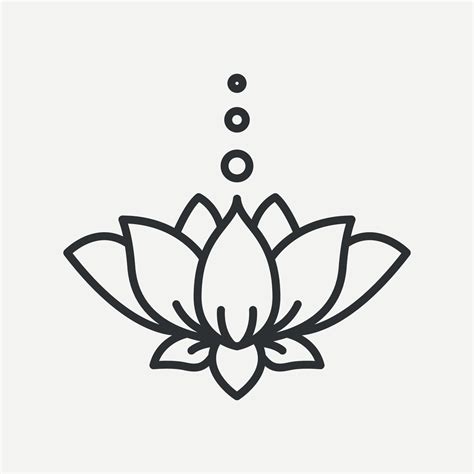 Lotus flower line icon. Symbol of India. Logo for Spa, Yoga Center, Meditation. Vector ...