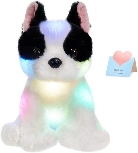 Buy Glow Guards 10 Light Up Realistic Bulldog Stuffed Animal Led Soft ...