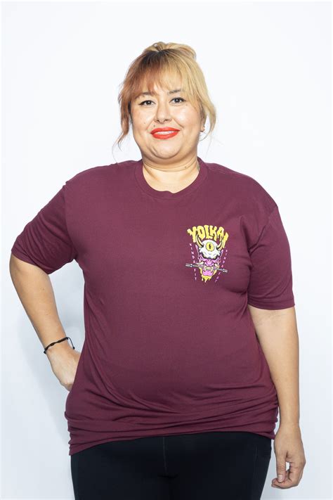 Kinda Fit Kinda Fat Yolked Yolkai Tee (Maroon) – 9 for 9