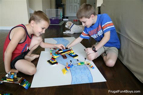 Do a LEGO Bridge Building Challenge! - Frugal Fun For Boys and Girls