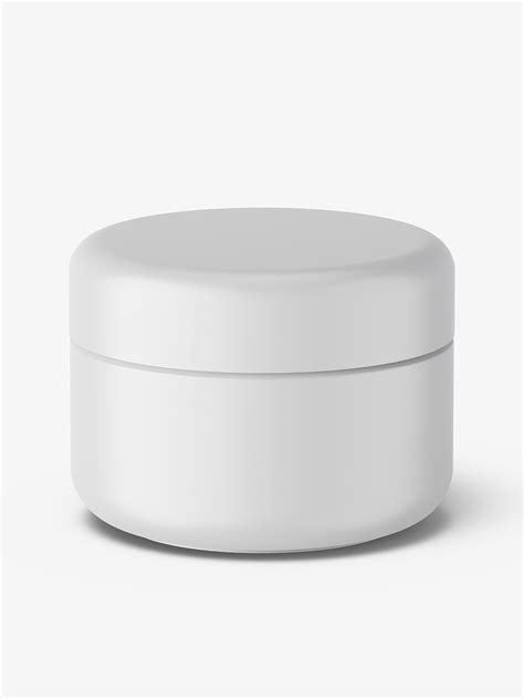 Cosmetic plastic cream jar mockup / matt - Smarty Mockups