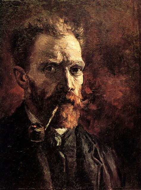 Self-Portrait with Pipe - Vincent van Gogh - WikiArt.org - encyclopedia ...