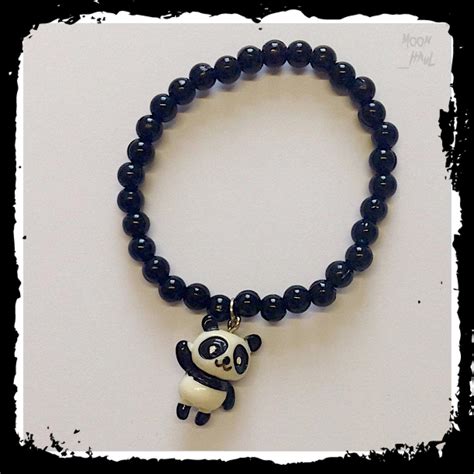 PANDA BRACELET 🐼 FREE P&P Black plastic... - Depop