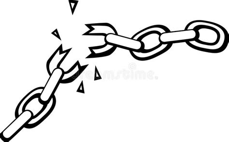 Breaking Chains Vector Illustration Stock Vector - Illustration of links, chain: 3074545