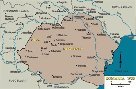 Romania 1933, Oradea indicated | Holocaust Encyclopedia