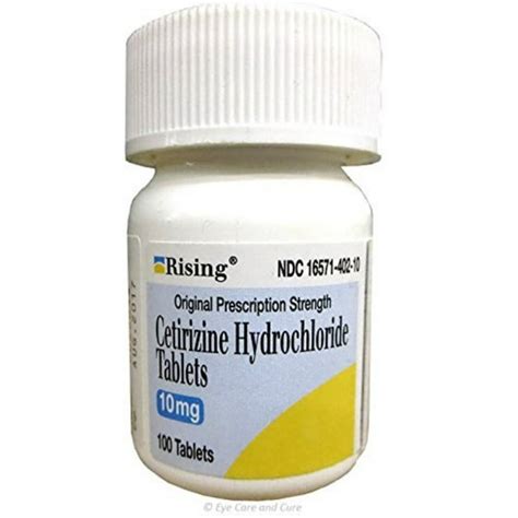 Cetirizine Hydrochloride 10 mg Tablets, 100 Tablets (Pack of 2 ...
