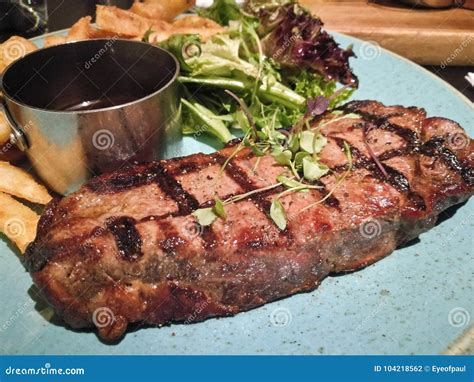 Australian Medium Rare Grilled Premium Wagyu Steak Stock Photo - Image ...