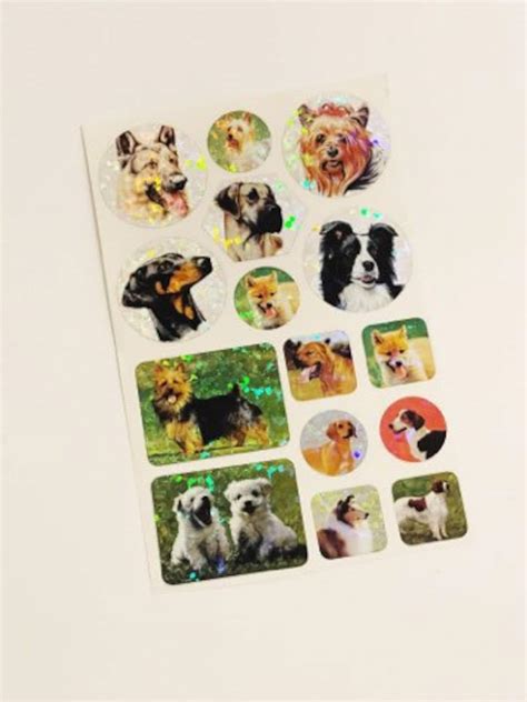 Vintage Dog Sticker Retro Stickers Various Breeds Dog Stickers ...