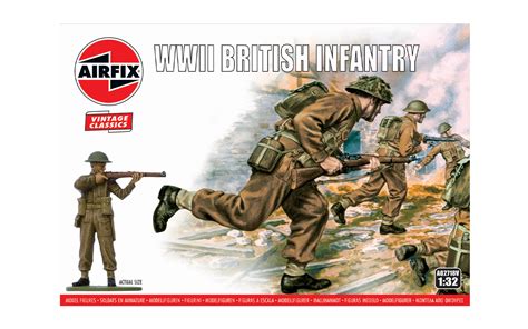 Airfix 1/32 WWII British Infantry Plastic Model Kit 02718V