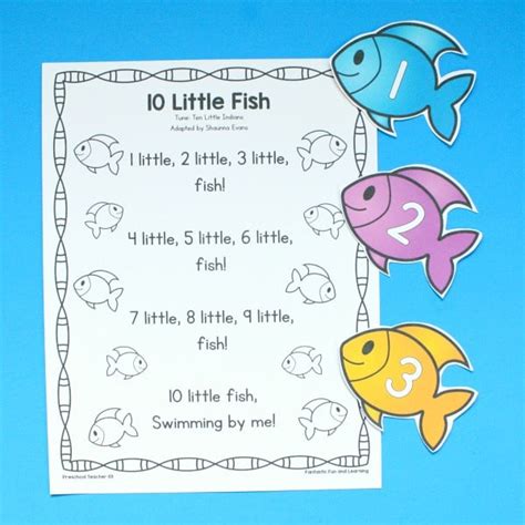 10 Little Fish Preschool Circle Time Song - Fantastic Fun & Learning