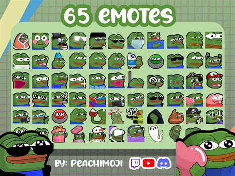 65 Pepega & Kermit Twitch Emotes Pack, Cute Frog Emotes, Pepe Memes ...