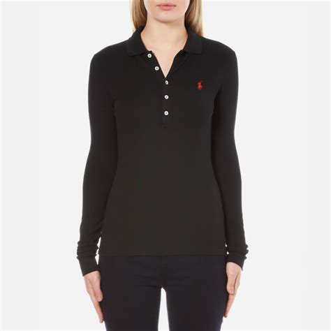 Polo Ralph Lauren Women's Long Sleeve Julie Polo Shirt - Polo Black ...