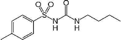 Molecular structure of tolbutamide. | Download Scientific Diagram