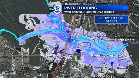 Severe weather threat: Kingwood saturated with floodwaters as San Jacinto River levels threaten ...