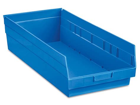 Plastic Shelf Bins - 11 x 24 x 6", Blue S-23086BLU - Uline