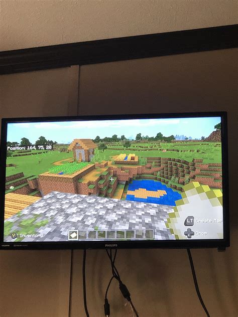 SEED(1356208741) XBOX ONE EDITION: you spawn right in the middle of a village on top of a house ...