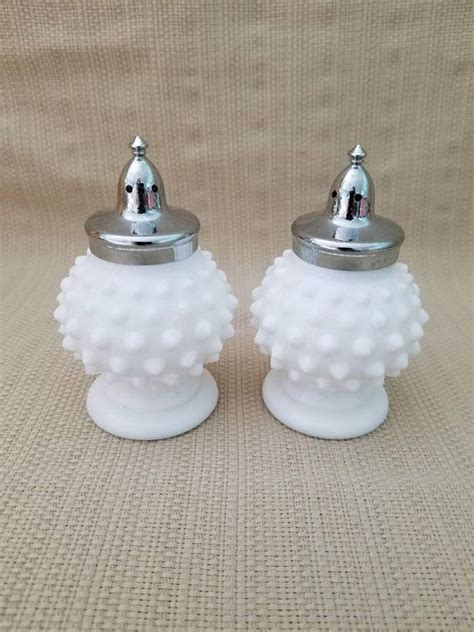 Hobnail Milk Glass Salt and Pepper Shakers Imperial Glass | Etsy | Hobnail milk glass, Imperial ...