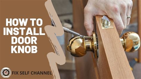 How to install a door knob - YouTube