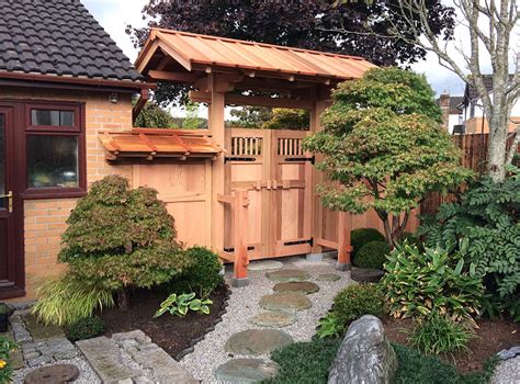 Japanese Garden Gate, Custom-Made Woodwork Architecture