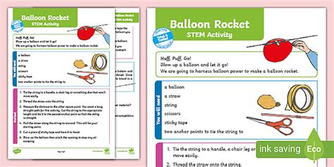 Balloon Rocket STEM Activity (teacher made) - Twinkl