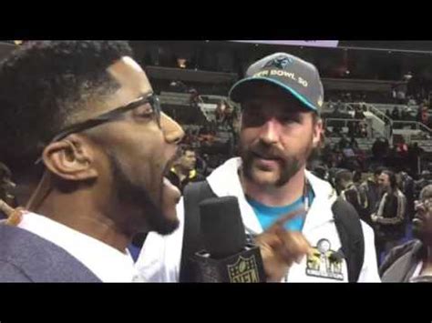 Nate Burleson Interviews Jared Allen Of Panthers #SB50 - YouTube