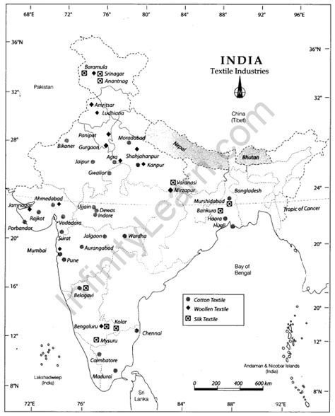 Class 10 Geography Map Work Chapter 6 Manufacturing Industries ...