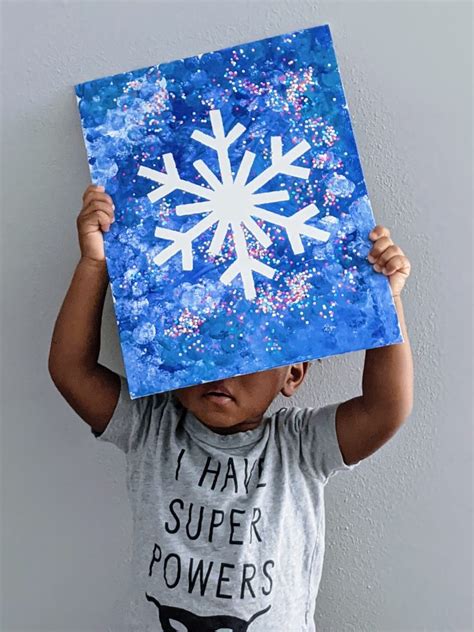 Beautiful and Super Simple Snowflake Painting for Kids - Crafting A Fun ...