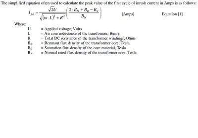 CR4 - Thread: Transformer Inrush Current