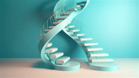 Spiral Background Modern Design With Stairs On An Blue Stock Photo ...