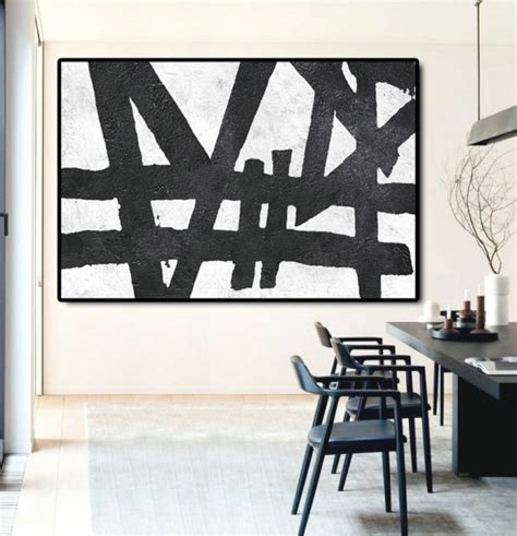 Hand Painted Extra Large Abstract Painting, Horizontal Acrylic Painting ...