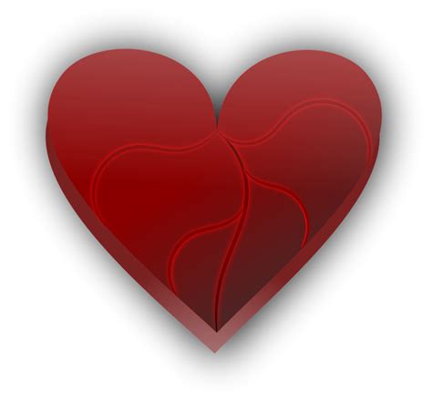 Heart | Free Stock Photo | Illustration of a broken red heart | # 15481