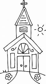 Little Church Coloring Page  Free Clip Art sketch template