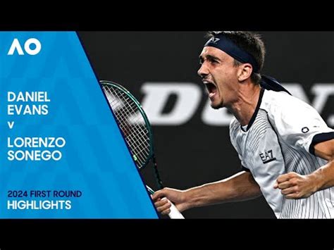 Daniel Evans v Lorenzo Sonego Highlights | Australian Open 2024 First ...