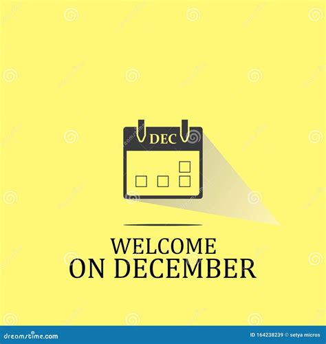 December Calendar Illustration Template Logo and Symbol Vector Stock Vector - Illustration of ...