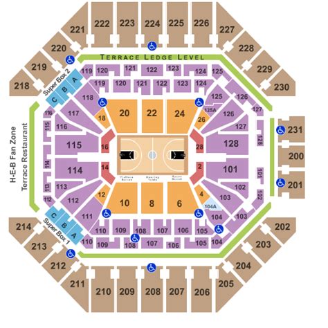 WWE Tickets | Seating Chart | AT&T Center | Basketball