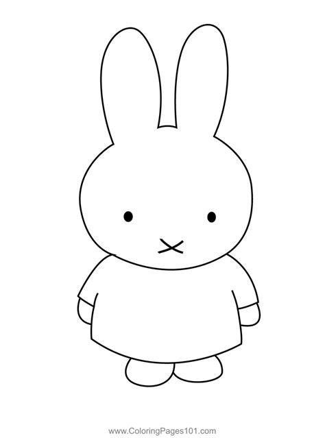 Miffy Coloring Page for Kids - Free Miffy Printable Coloring Pages Online for Kids ...