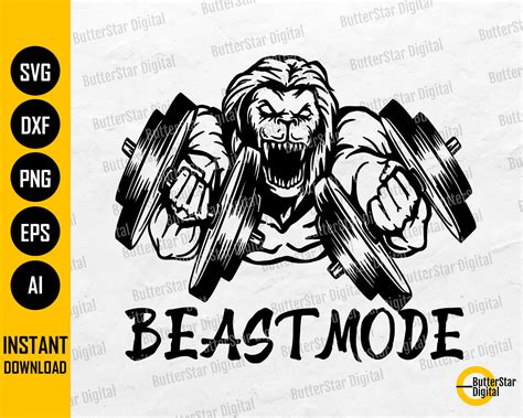 Beast Mode SVG Fitness SVG Workout T-shirt Decal Stencil - Etsy