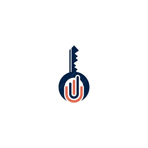 Premium Vector | A key with a blue and orange logo that says key