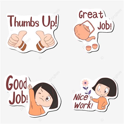 Incentive Discours Autocollant Stickers Style De Dessin Animé Encouragement, Encourager ...