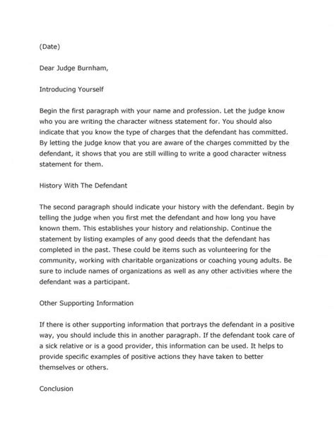 Download character witness letter 23 | Letter to judge, Character ...