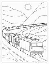 Trains Coloring Pages sketch template