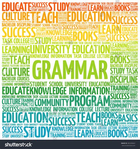 Grammar Word Cloud Education Concept Background Stock Vector 385399663 - Shutterstock