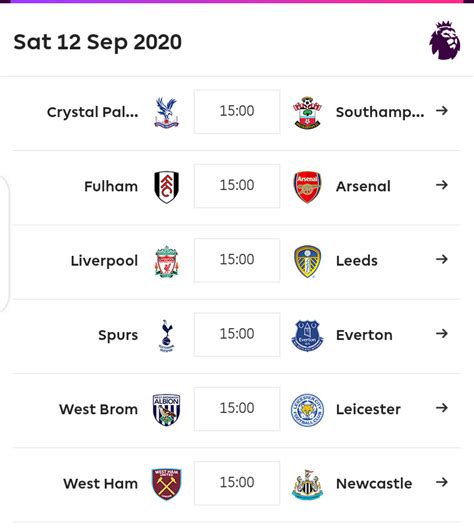 EPL Fixture 2020/2021 Season - See Who Chelsea, Liverpool & Others Will Be Playing in the ...