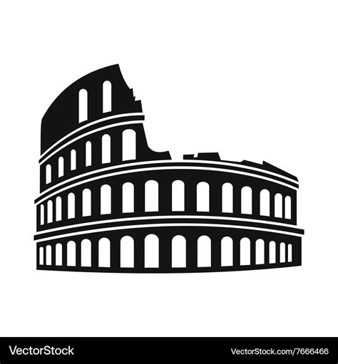 Roman colosseum icon simple style Royalty Free Vector Image