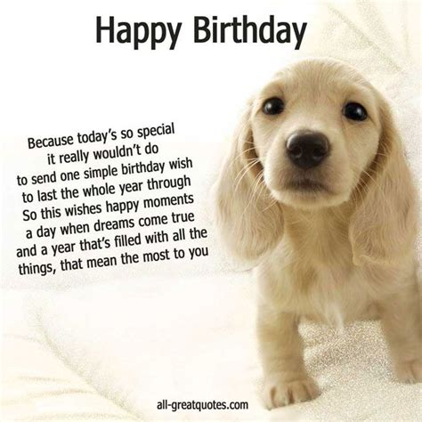 Happy Birthday To You | Happy birthday quotes for friends, Dog birthday ...