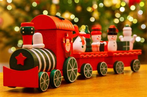 Wooden Christmas Train Free Stock Photo - Public Domain Pictures