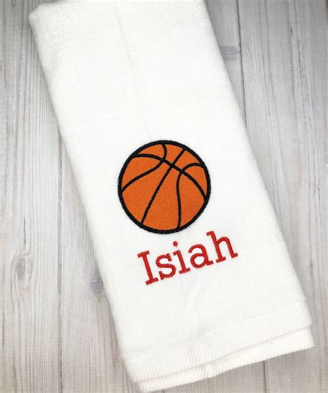 Personalized Basketball Towel Personalized Embroidered Sports - Etsy