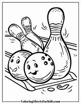 Ten Pins Coloring Page Free Bowling Pages sketch template