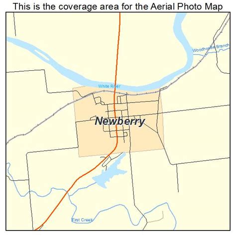 Aerial Photography Map of Newberry, IN Indiana