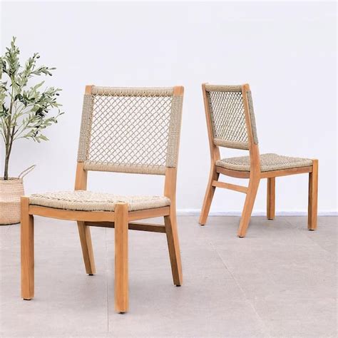 Cambridge Casual Charlotte Teak Wood Outdoor Dining Chair (Set of 2 ...